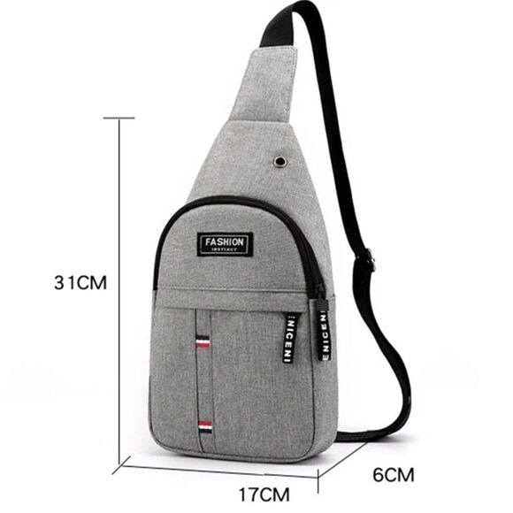 NEW Black Crossbody Chest Shoulder Sling Bag - Picture 10 of 11